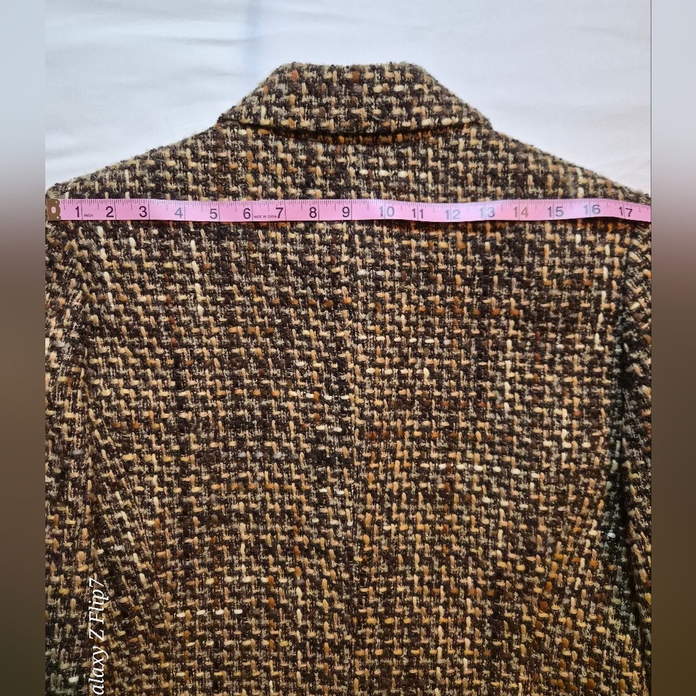 ​Tahari Arthur S. Levine Tweed Wool Blend Blazer Jacket - Size 16P - Picture 6 of 8